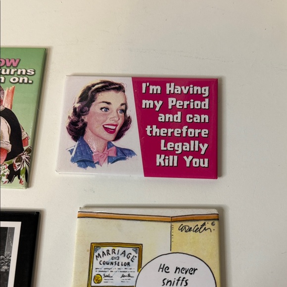 Set of Humorous Vintage-Style Magnets - Picture 3 of 5